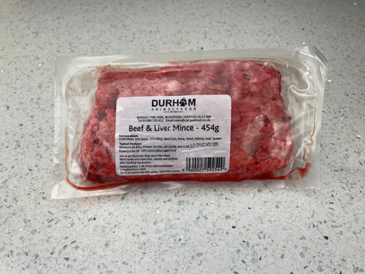 Beef & Liver Mince - 454g (1lb) x14 Packs