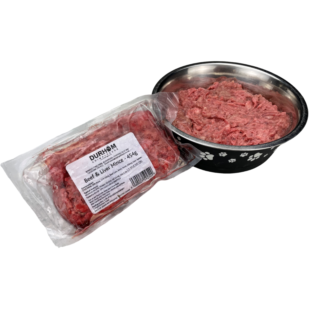 Beef and Liver Mince - 454g (1lb) x14 Packs