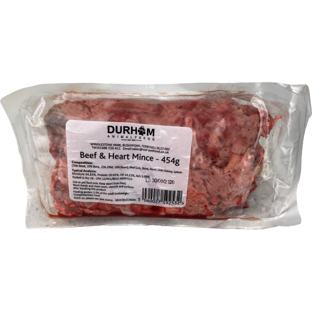 Beef & Heart Mince - 454g (1lb) x14 Packs