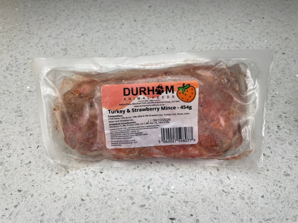 Turkey & Strawberry Mince - 454g (1lb) x14 Packs