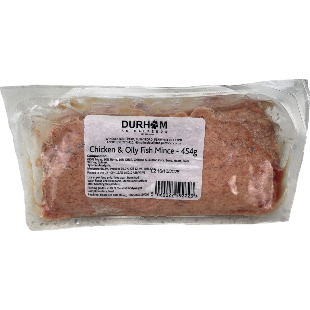 Chicken & Oily Fish Mince - 454g (1lb) x14 Packs