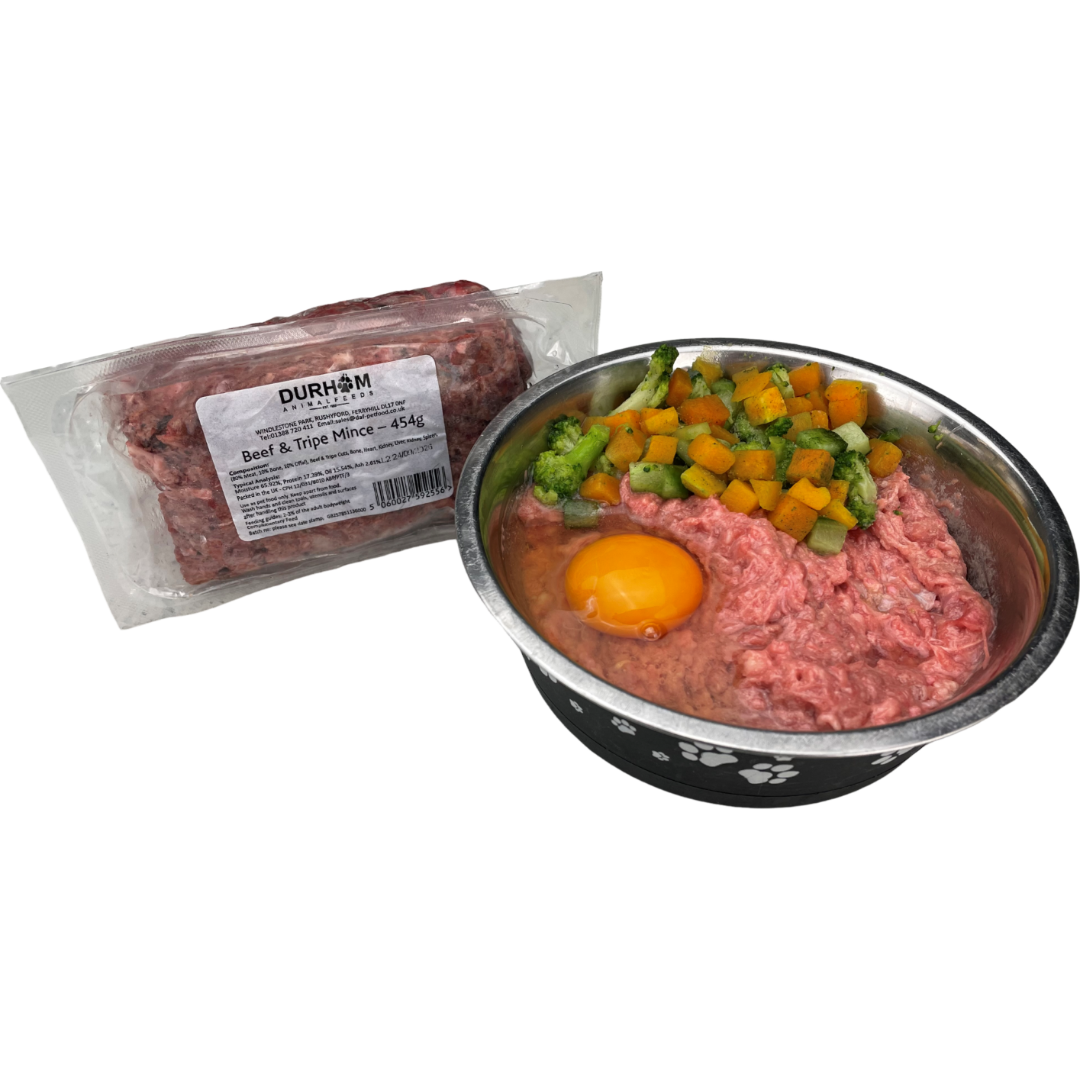 Beef & Tripe Mince - 454g (1lb) x14 Packs