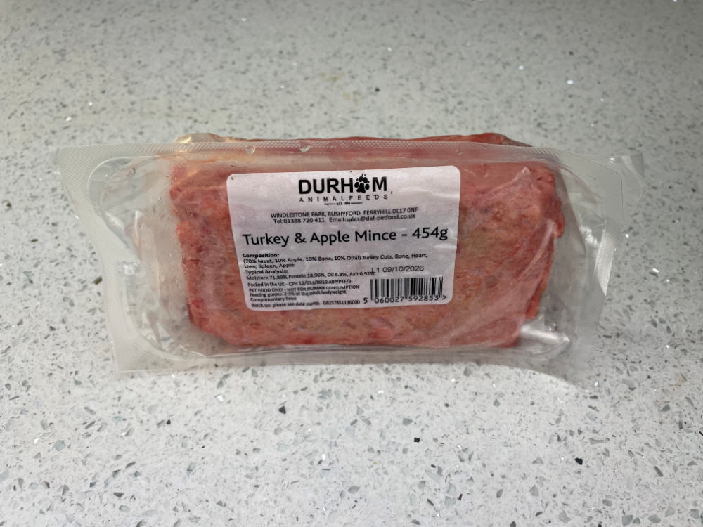 Turkey & Apple Mince - 454g (1lb) x14 Packs