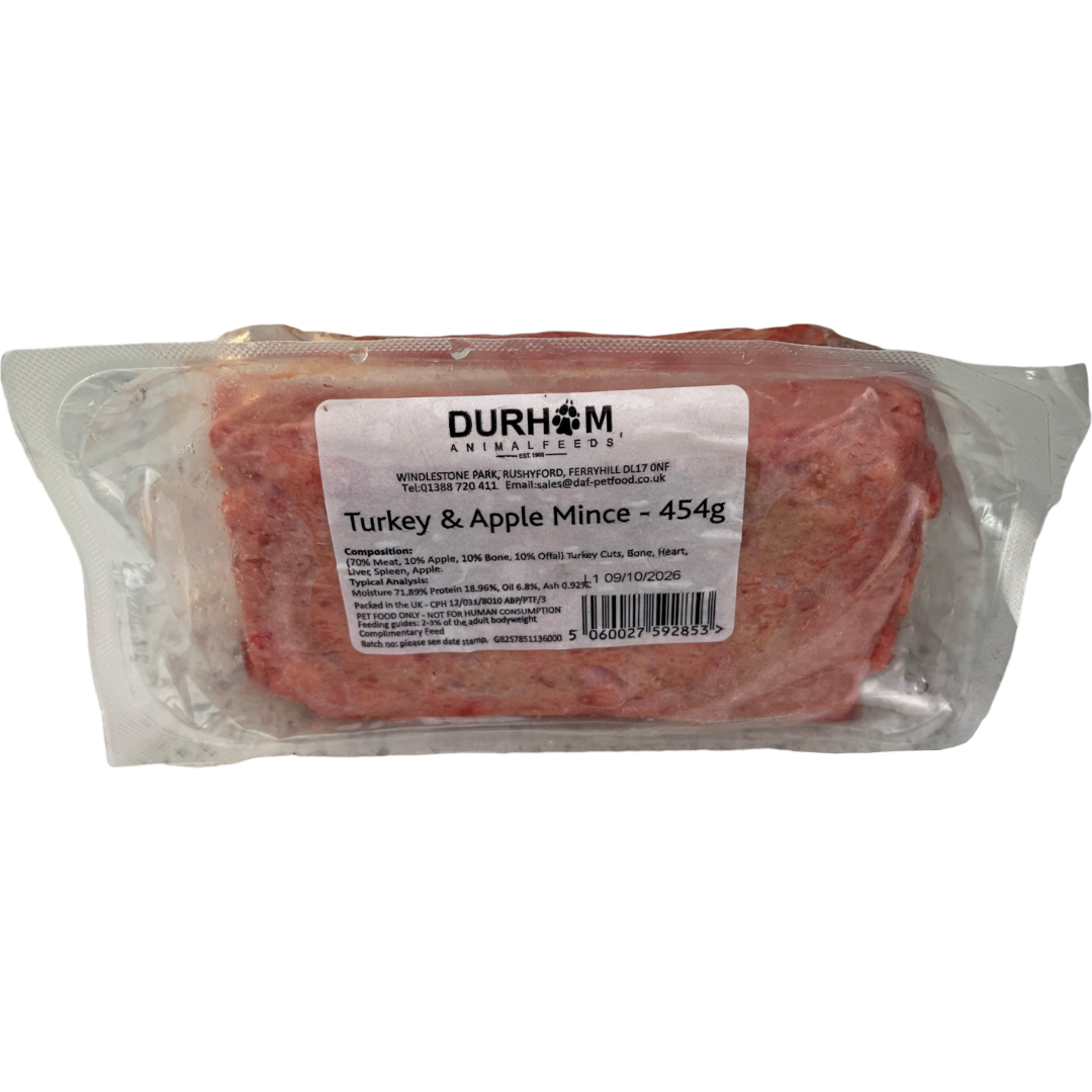 Turkey & Apple Mince - 454g (1lb) x14 Packs