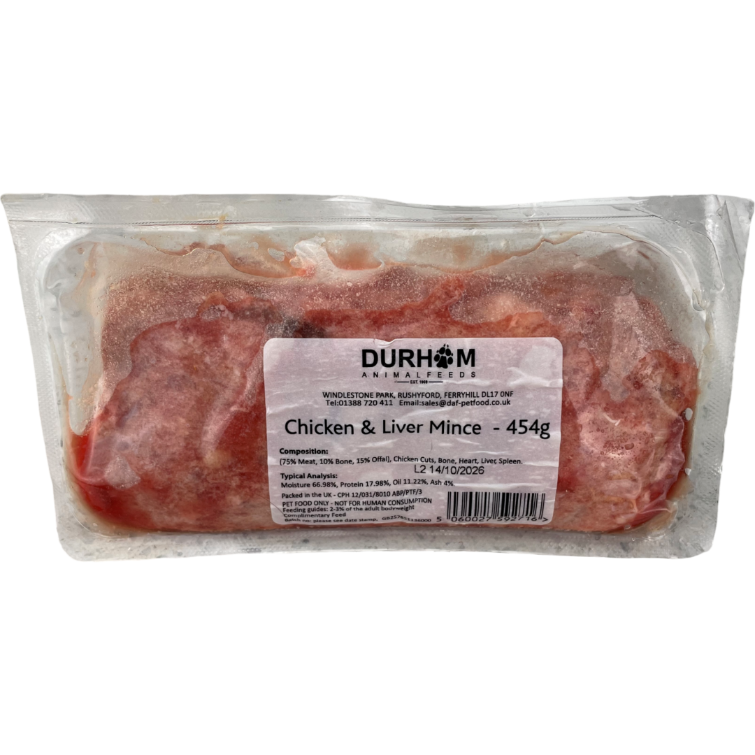 Chicken & Liver Mince - 454g (1lb) x14 Packs