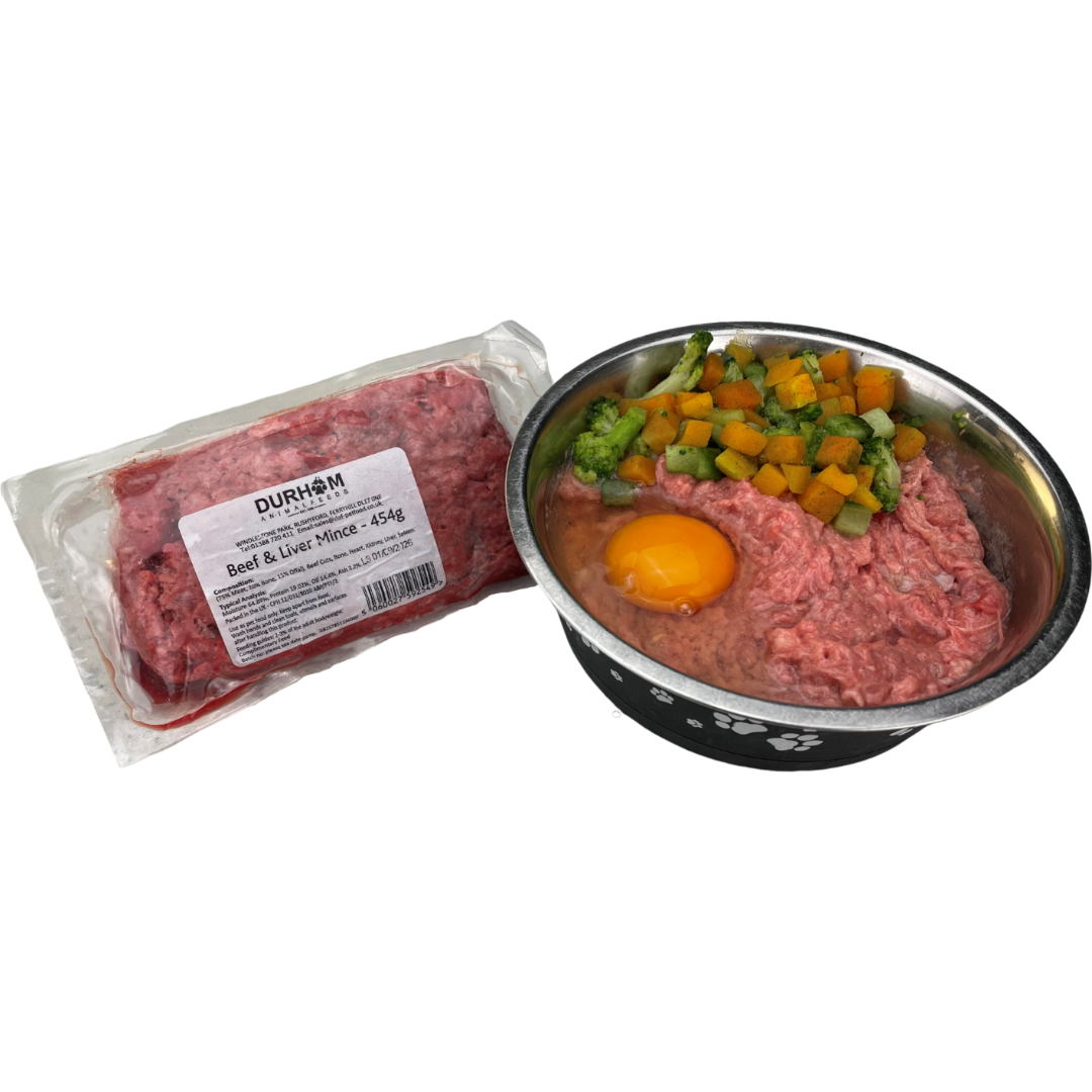Beef & Liver Mince - 454g (1lb) x14 Packs