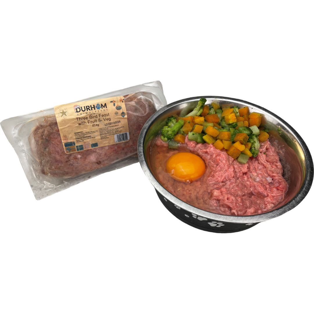 Three Bird Feast with Fruit & Veg Mince - 454g (1lb) x14 Packs