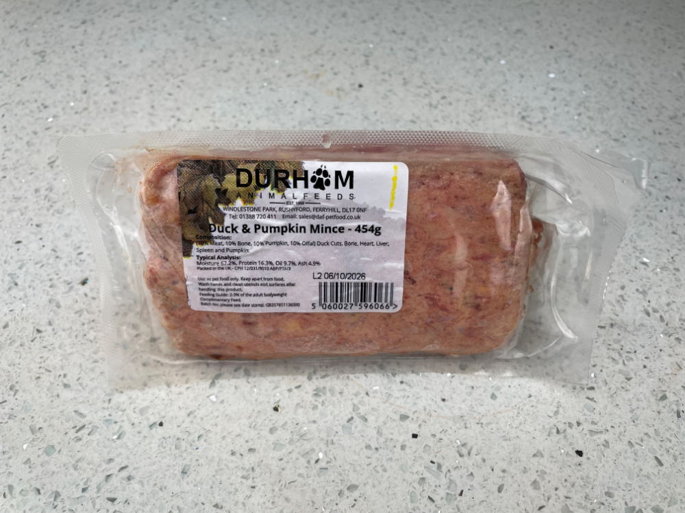 Duck & Pumpkin Mince - 454g (1lb) x14 Packs