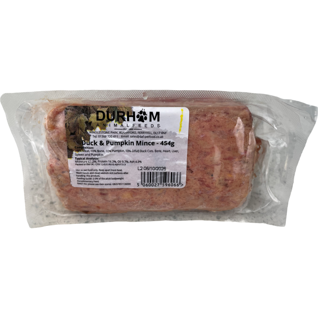Duck & Pumpkin Mince - 454g (1lb) x14 Packs